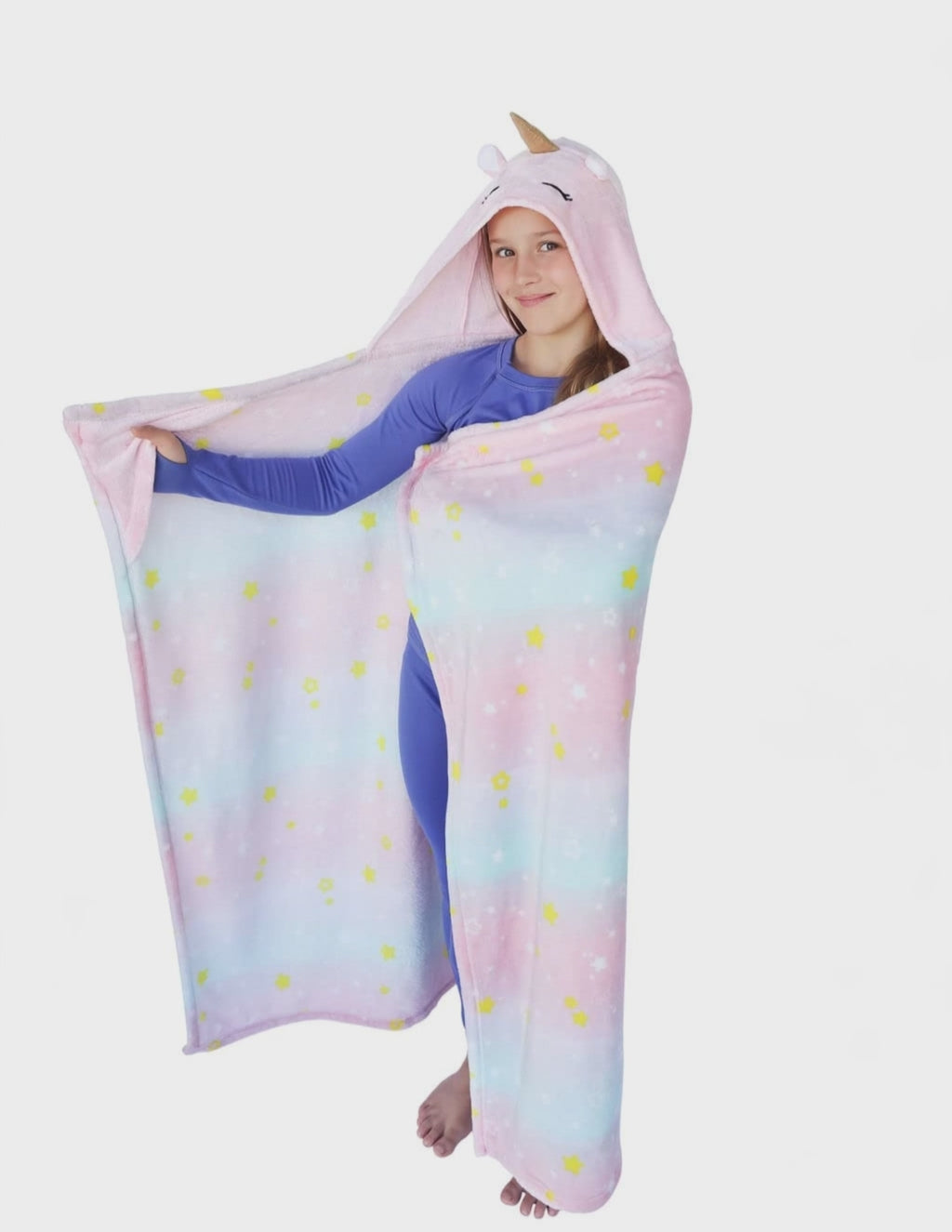 Kids Unicorn Blanket Hoodie